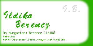 ildiko berencz business card