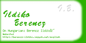 ildiko berencz business card